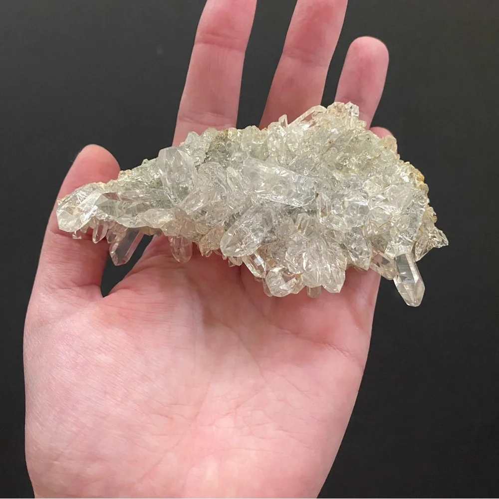 Himalayan Quartz with Clinochlore on a Matrix Crystal Specimen - Picture 3 of 6